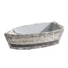3R Studios Wood Decorative Boat with Tin Insert