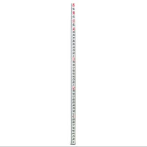 AdirPro 25 ft. Surveyor Oval Shaped Leveling Grade Rod in 10ths Scale