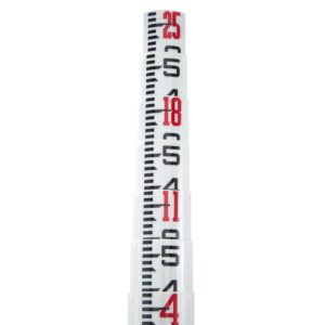 AdirPro 25 ft. Surveyor Oval Shaped Leveling Grade Rod in 10ths Scale