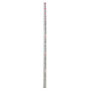 AdirPro 25 ft. Surveyor Oval Shaped Leveling Grade Rod iInches