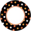 Amscan 10 in. x 10 in. Halloween Haunt Couture Plate (40-Count, 4-Pack)