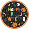 Amscan 7 in. x 7 in. Paper Halloween Friends Round Plates