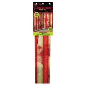 Amscan 48 in. Halloween Creepy Carnival Striped Scene Setters Room Roll
