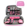 Apollo Household Tool Kit in Designer Case, Pink,(63-Pieces)