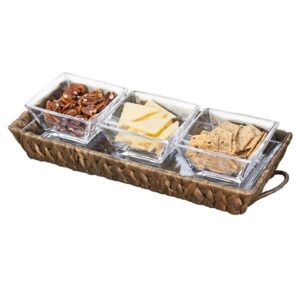 Artland Garden Terrace 3 Sectional Server 1-Glass Tray 12.25