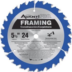 Avanti Pro 5-1/2 in. x 24-Teeth Framing Saw Blade