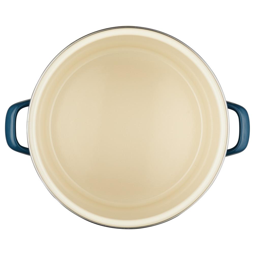 Ayesha Curry Home Collection 12 qt. Steel Nonstick Stock Pot in Twilight Teal with Lid