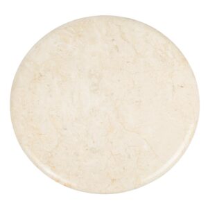 Creative Home 12 in. Natural Champagne Marble Round Cheese Board, Serving Board