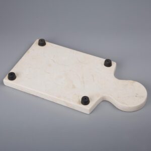 Creative Home 12 in. x 6 in. Natural Champagne Marble Cheese Paddle Board