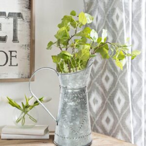Benzara Gray decorative Galvanized Metal Pitcher