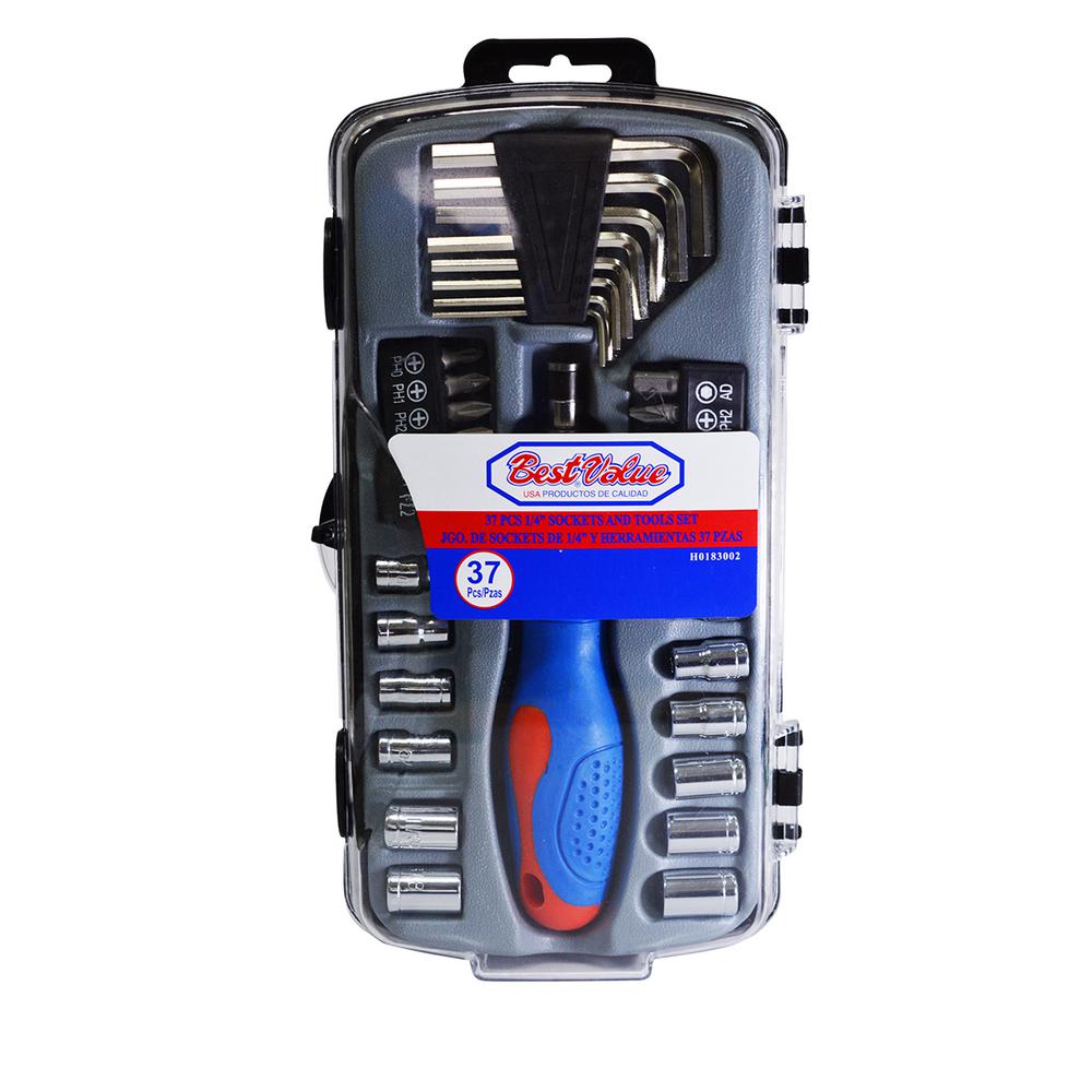 Best Value 1/4 in. Socket and Tool Set (37-Piece)
