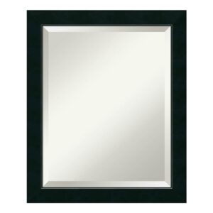 Amanti Art Nero 19 in. W x 23 in. H Framed Rectangular Bathroom Vanity Mirror in Black