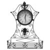 Benjara Epoch Black Metal Outdoor Clock