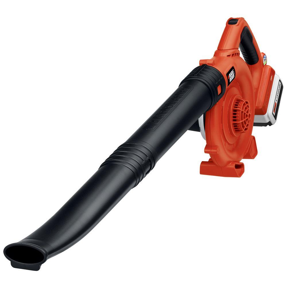 BLACK+DECKER 120 MPH 90 CFM 40V MAX Lithium-Ion Cordless Handheld Leaf Sweeper with (1) 1.5Ah Battery and Charger Included