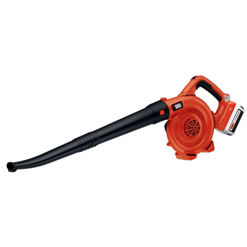 BLACK+DECKER 120 MPH 90 CFM 40V MAX Lithium-Ion Cordless Handheld Leaf Sweeper with (1) 1.5Ah Battery and Charger Included