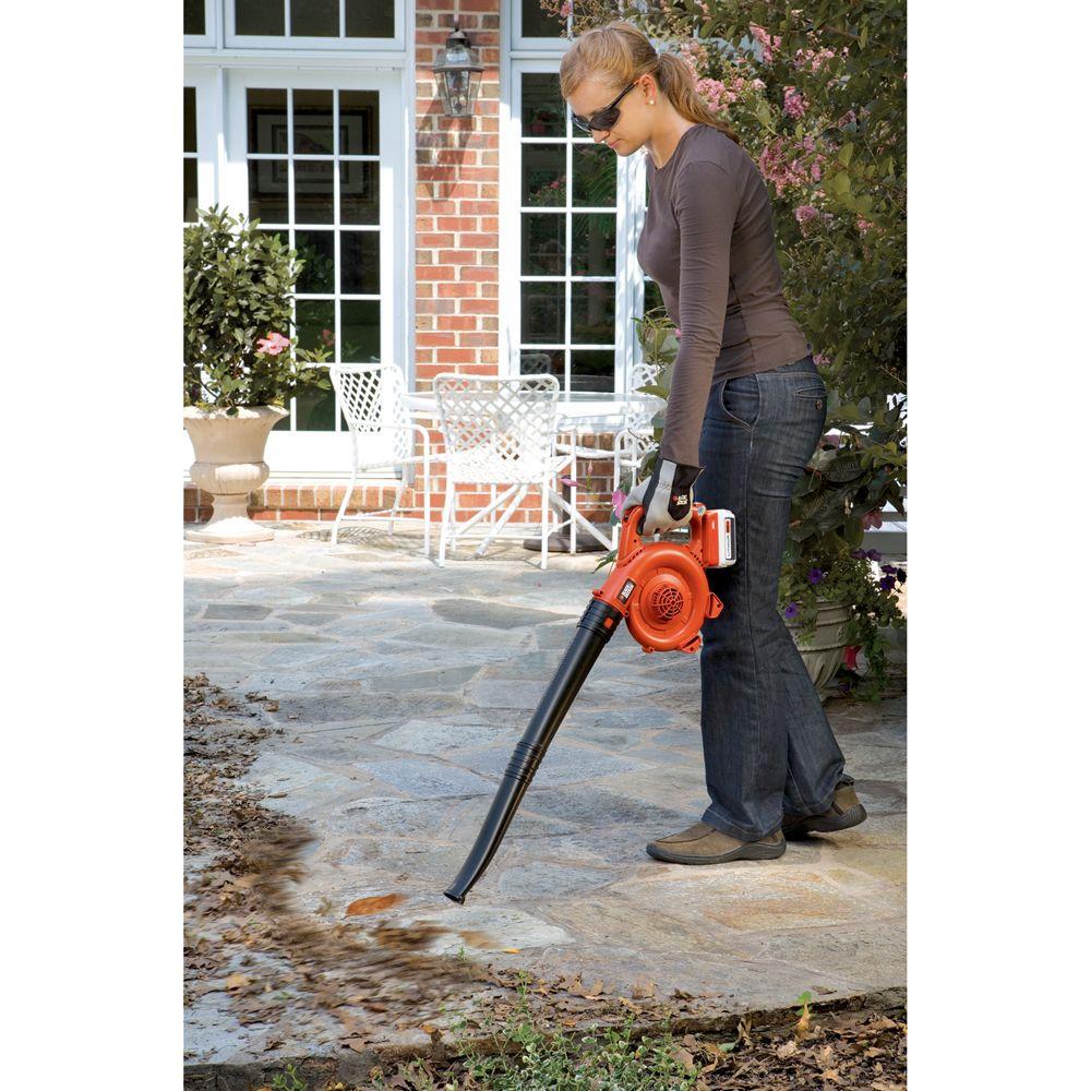 BLACK+DECKER 120 MPH 90 CFM 40V MAX Lithium-Ion Cordless Handheld Leaf Sweeper with (1) 1.5Ah Battery and Charger Included