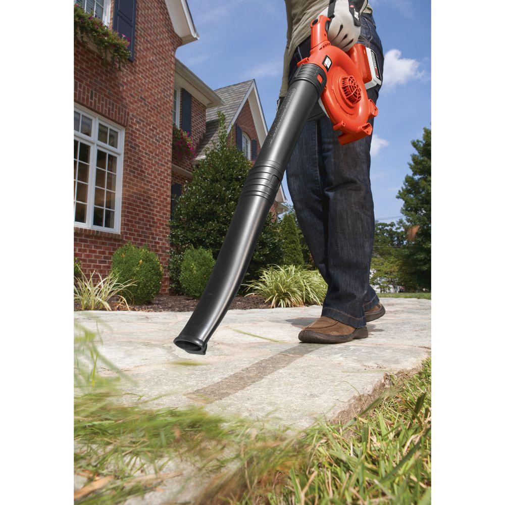 BLACK+DECKER 120 MPH 90 CFM 40V MAX Lithium-Ion Cordless Handheld Leaf Sweeper with (1) 1.5Ah Battery and Charger Included