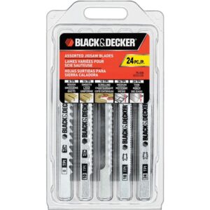 BLACK+DECKER Assorted Jig Saw Blade Set (24-Piece)