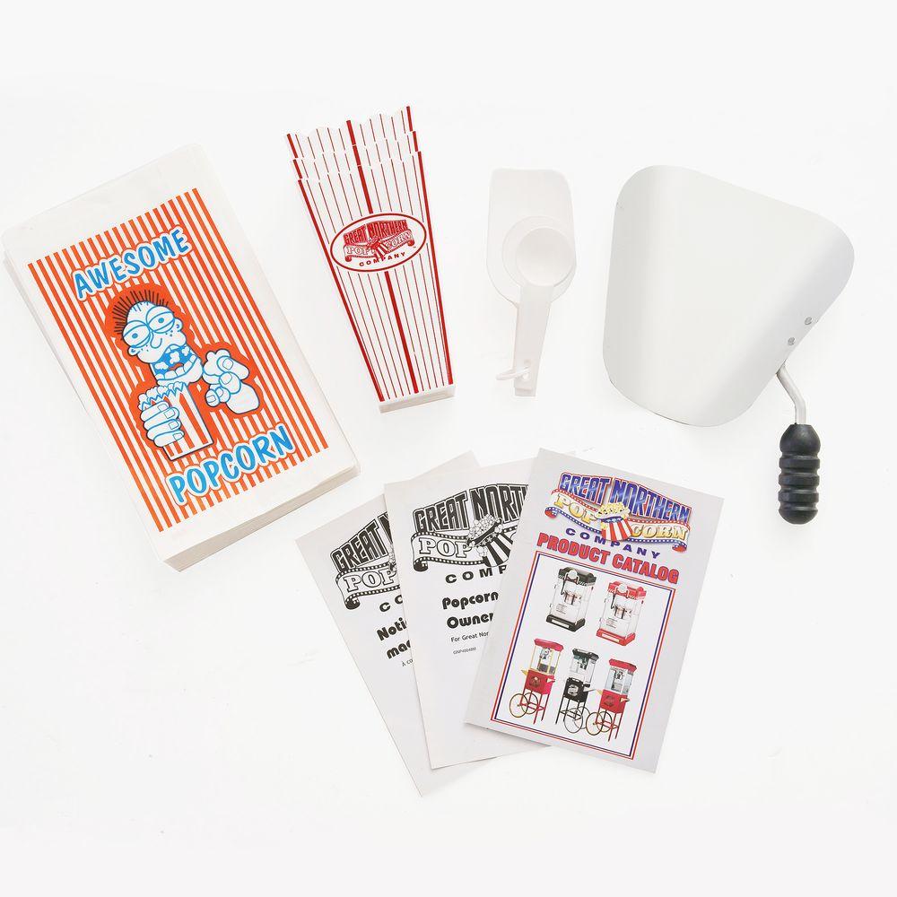 Great Northern Foundation 4 oz. Black Hot Oil Popcorn Machine with Cart