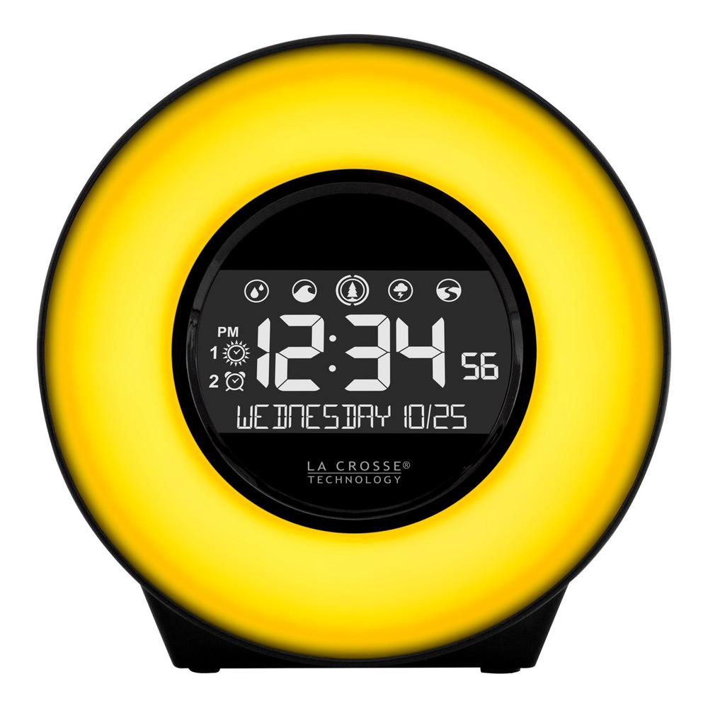 La Crosse Technology Color Mood Light Alarm Clock with Nature Sounds