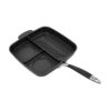 MasterPan Sectional Series 11 in. Cast Aluminum Nonstick Skillet in Black