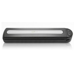 NutriChef White Kitchen Food Vacuum Sealer - Compact Electric Air Sealing Preserver System with Reusable Vacuum Food Bags