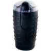 Ovente 2.5 oz. Black One-Touch Electric Coffee Grinder with Transparent Easy Open Lid and Stainless Steel Blades