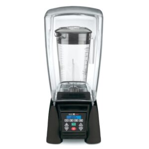 Waring Commercial Xtreme 64 oz. 10-Speed Clear Blender Black with 3.5 HP, LCD Display, Programmable & Sound Enclosure