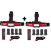 Milwaukee 600 Lumens LED USB Rechargeable Low-Profile Hard Hat Headlamp (2-Pack)