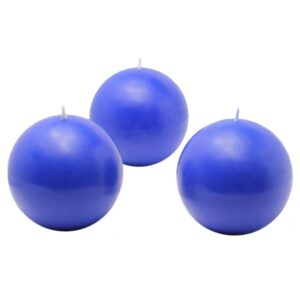 Zest Candle 3 in. Blue Ball Candles (6-Box)