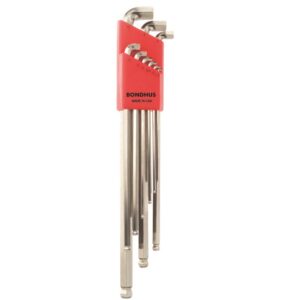 Bondhus Metric Stubby Ball End Extra Long Arm L-Wrench Set with BriteGuard Finish (9-Piece)