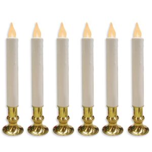 Brite Star 6 Count 9 in. H Simple On™ LED White Candle (Set of 2)