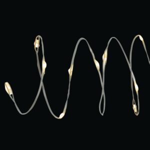 Brite Star 60-Light Warm White Superbrite Fairy Lights, Silver Wire