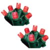 Brite Star 50-Light Red Micro Mini LED Light Set with Green Wire (Set of 2)