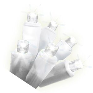 Brite Star 50-Light Warm White Micro Mini Flex-Shape LED Light String, White Wire
