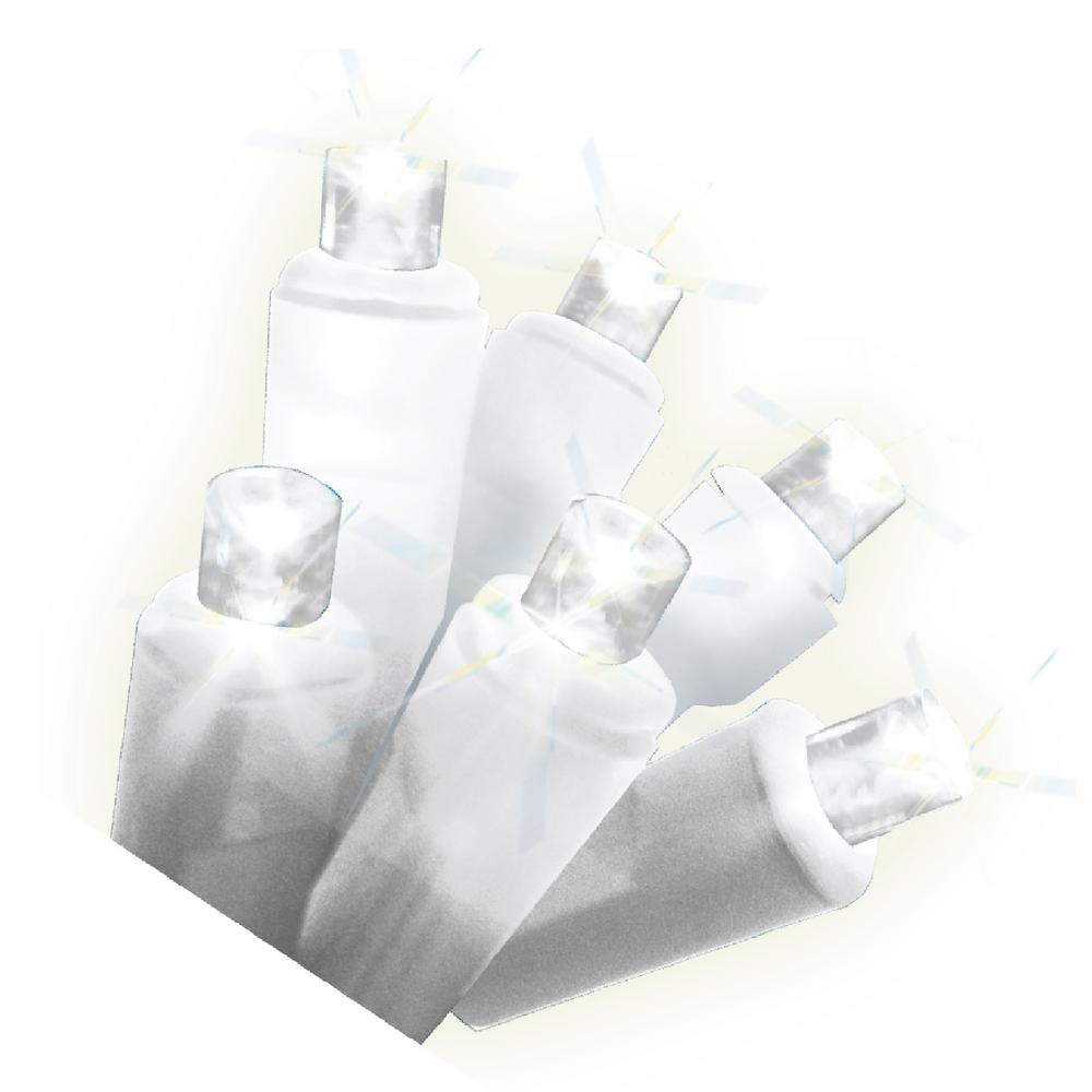 Brite Star 50-Light Warm White Micro Mini Flex-Shape LED Light String, White Wire