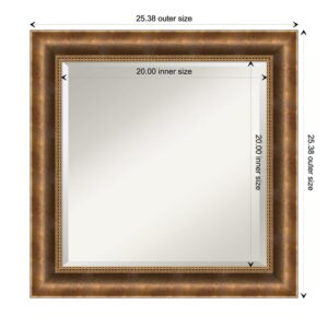Amanti Art Manhattan Bronze 25.38 in. x 25.38 in. Bathroom Vanity Wall Mirror