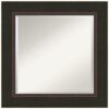 Amanti Art Milano 26 in. W x 26 in. H Framed Square Beveled Edge Bathroom Vanity Mirror in Bronze Bronze