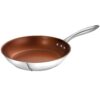 Ozeri Earth Pan ETERNA 12 in. Stainless Steel Nonstick Frying Pan in Bronze