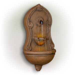 Alpine Corporation Wall Tiering Fountain with LED Lights
