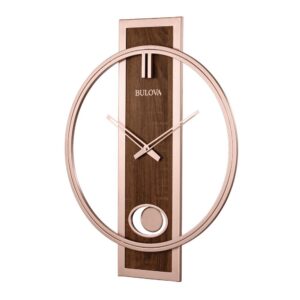 Bulova Contemporary 24 in. x 19 in. Wall Clock with Slow Swing Pendulum