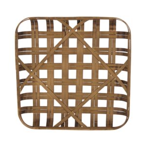 Glitzhome 24 in. L Tobacco Wicker Basket