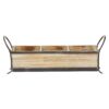 LITTON LANE Rustic 3-Compartment Brown Decorative Tray