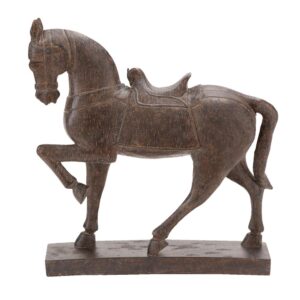 LITTON LANE 15 in. x 4 in. Decorative Horse Sculpture in Colored Polystone
