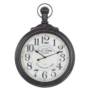 LITTON LANE 39 in. x 28 in. Wood Wall Clock