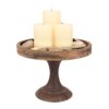 Stonebriar Collection 9 in. H Rustic Wooden Pedestal Tray