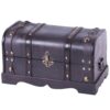 Vintiquewise 12 in. x 6.8 in. x 6.8 in. Wooden Small Pirate Style Treasure Chest
