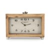 Zentique Wooden Box with Metal Ring Table Clock