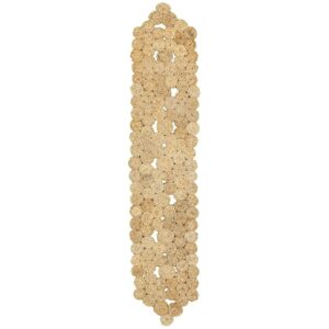 LR Resources Natural Jute LR12028-NAT1468 1 ft. 4 in. x 6 ft. 8 in. Indoor Rectangle Natural Table Runner