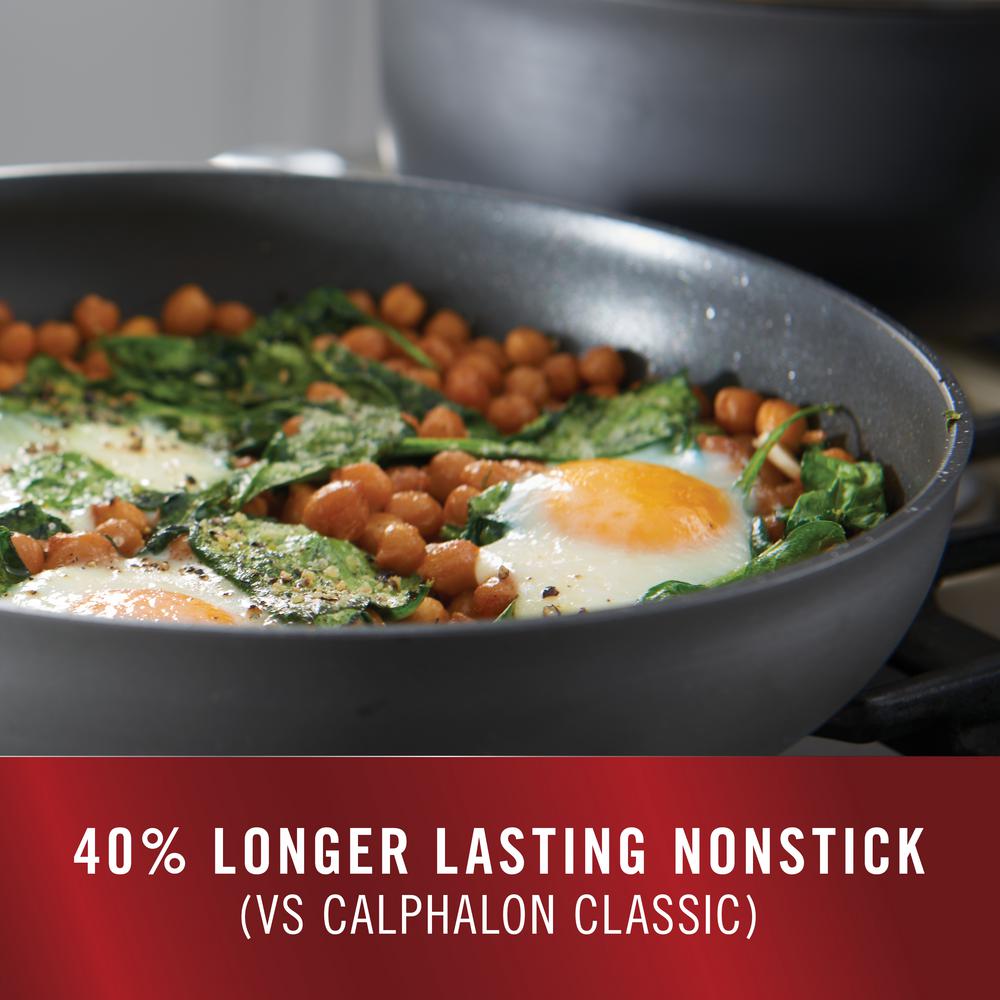 Calphalon Premier 7 qt. Hard-Anodized Aluminum Nonstick Saute Pan in Black with Glass Lid